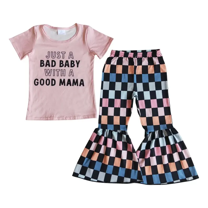 Just A Bad Baby With A Good Mama Toddle Pakaian Musim Panas Set Butik Anak-anak Pakaian Bayi Pakaian Bayi