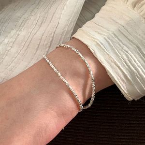 Pulsera de Plata de Ley S925 con Hilo, Estilo Retro Desgastado, Joyería para Mujer, Uso Diario - Product Image 1