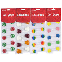 Vente en gros de sucettes 8g en forme de cercle plat bonbons durs aromatisés aux fruits avec sac individuel bonbons à motif de petits serpents