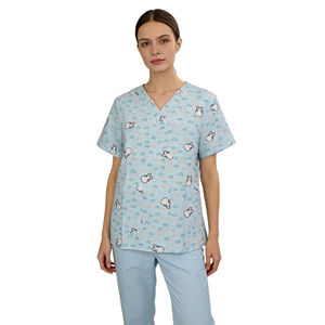 Uniformes de Enfermería con Envío Directo, Uniformes Médicos para Enfermeras, Diseño de <span class=keywords><strong>Camiseta</strong></span> con Estampado de Dibujos Animados, Uniformes Médicos para Mujer - Product Image 4