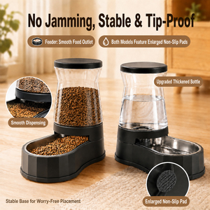 Comedero y Bebedero Automático para Perros y Gatos JP Gravity de Plástico, 8L 11L, Dispensador de Agua y Comida con Tazón Dividido, Botella para Uso Doméstico - Product Image 5