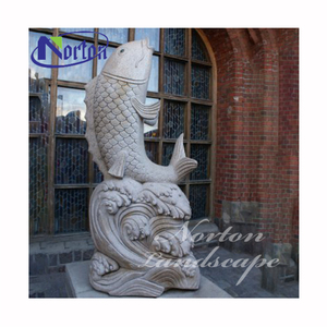Statue di Pesci in Marmo Scolpite, Ornamenti da Giardino <span class=keywords><strong>con</strong></span> Base in Vendita - Product Image 5