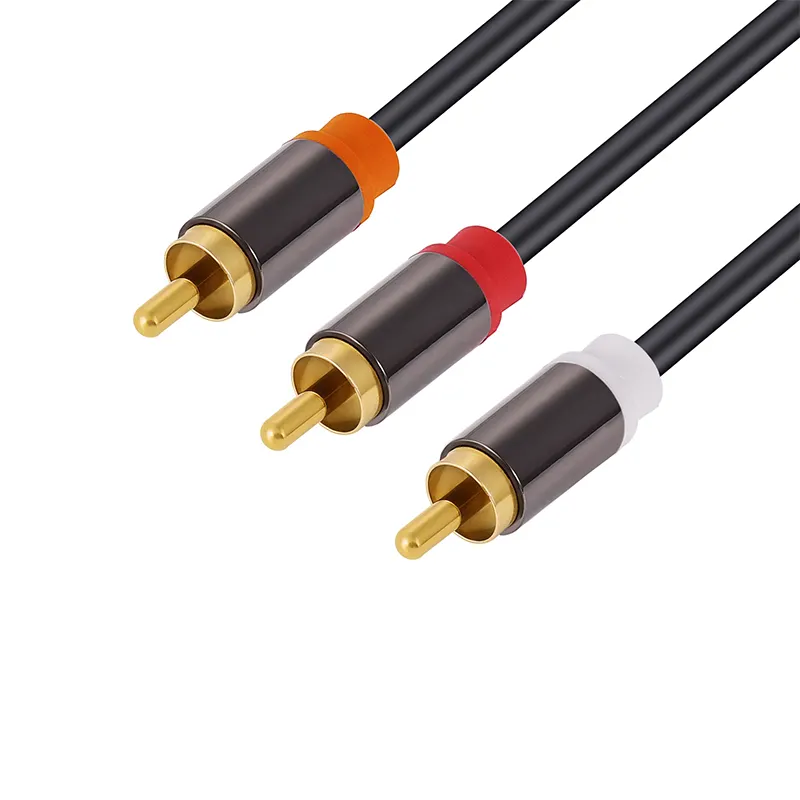 3RCA to 3 RCA Cable Audio Video 3 rca Male to Male AV Cable Gold Plated for STB DVD TV VCD Blueplayer Amplifier Cable RCA Jack