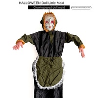 Nouvelle poupée fantôme d'Halloween en plastique, à détection de mouvement, pour maison hantée et escape room, effet craquelé d'horreur phosphorescent