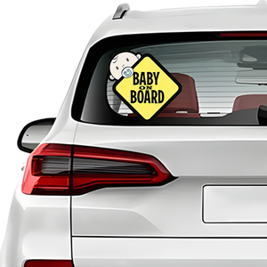 Pegatinas Autoadhesivas <span class=keywords><strong>para</strong></span> Automóviles con Diseño de Bebé, Vinilo Reflectante de Alta Intensidad, Impermeable, Tamaño Personalizable, Multicolor, Seguridad, <span class=keywords><strong>1</strong></span> <span class=keywords><strong>Año</strong></span> - Product Image 1