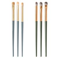 Ensemble de 3 pinceaux de maquillage MINSHZEE, pinceaux surligneurs doux, kit de pinceaux personnalisés, logo personnalisé, outils de maquillage en gros, pinceaux de maquillage à étiquette privée
