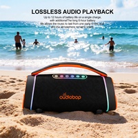 Altavoz Portátil de Alta Potencia de 50w con Woofer, USB y AUX, Luces LED RGB, Bluetooth 5.4, Sonido de Alta Fidelidad para Reuniones al Aire Libre