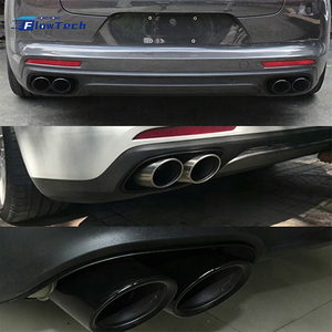 ปลายท่อไอเสียสีดำทรงสี่เหลี่ยมแบบ GTS สำหรับ Porsche Panamera 970 971 ทำจากสแตนเลสสตีล - Product Image 6