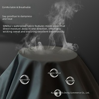 Ensemble imperméable SINOLL pour moto et vélo, veste et pantalon de pluie respirants et légers avec bande réfléchissante