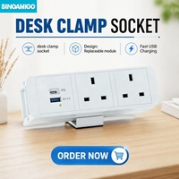 Multiprise de bureau SINOAMIGO UK à fixation par pince pour table