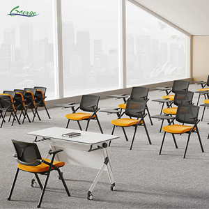 <span class=keywords><strong>Chaise</strong></span> de formation pliable en maille avec roulettes pour étudiants, mobilier scolaire directement de l'usine, idéale pour les conférences <span class=keywords><strong>et</strong></span> les bureaux - Product Image 3