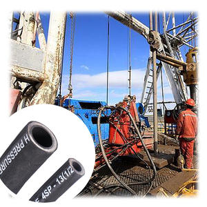 4000+PSI 4-spiraal stalen draad hydraulische oliebestendige rubberen slang 2 inch flexibele slang R12 zware voertuigen direct snijden - Product Image 3