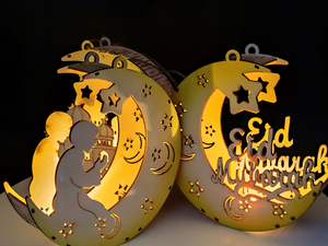 Luces LED Decorativas con Forma de <span class=keywords><strong>Luna</strong></span> y Estrella para Eid Mubarak <span class=keywords><strong>2022</strong></span>, Decoración para Ramadán Kareem, Decoración para Fiestas Musulmanas Islámicas XJ0307 - Product Image 4