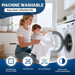 Protecteur de <span class=keywords><strong>matelas</strong></span> imperméable en bambou tricoté de qualité supérieure, 140 g/m², résistant aux taches, respirant, pour la famille - Product Image 6