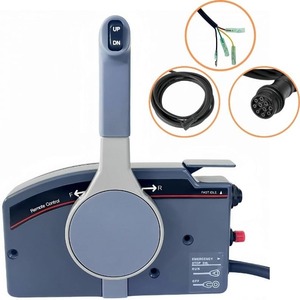 Nuevo Control Remoto de Gasolina para Motor Fuera de Borda, Caja de Control Lateral Premium con Interruptor de Trim y Tilt, Arnés de Cableado de 16 Pies y 10 Pines para <span class=keywords><strong>Yamaha</strong></span> 703 - Product Image 1