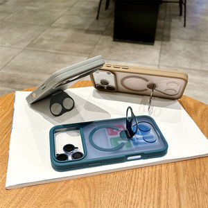 เคสโทรศัพท์มือถือแม่เหล็กฝ้าแบบหมุนได้สำหรับ iPhone 17 Air 16 15 PRO MAX ขาตั้งกล้องเลนส์กระจกฝาครอบที่จับแบบด้าน - Product Image 5