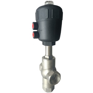 Garanzia di soddisfazione sanitario in acciaio inox SS304 SS316L 1/2 "in plastica pneumatica filo tre vie valvola sede angolare - Product Image 4