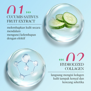 Pour KORMESIC 25ml à base de plantes barrière faciale hydratant Bpom approuvé concombre collagène Essence feuille Wajah Masker pour la vente en gros - Product Image 5