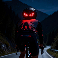 Lumière d'avertissement LED pour casque de moto et de vélo, modèle yeux de démon, feux de jour, sécurité pour la conduite nocturne