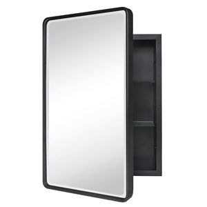 Ventes en usine Rangement mural ou encastré en or pour salle de bain avec miroir <span class=keywords><strong>Armoire</strong></span> à <span class=keywords><strong>pharmacie</strong></span> <span class=keywords><strong>noire</strong></span> avec miroir - Product Image 3