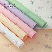 SINOWRAP Papier de Soie pour Emballage Floral, Papier Cadeau Saint-Valentin, Papier d'Emballage Joyeux – Grande Vente