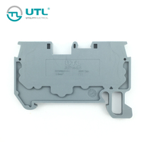 JUT14-4 4mm2 PA66 V0 Flammhemmender Erdungsdraht Steckbarer Elektrischer Stromverteiler DIN-Schienen-Klemmenblock