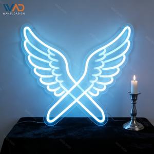 Enseigne néon élégante en forme <span class=keywords><strong>d</strong></span>'ailes, symbole pour les chambres, les bureaux <span class=keywords><strong>et</strong></span> les espaces artistiques - Product Image 4