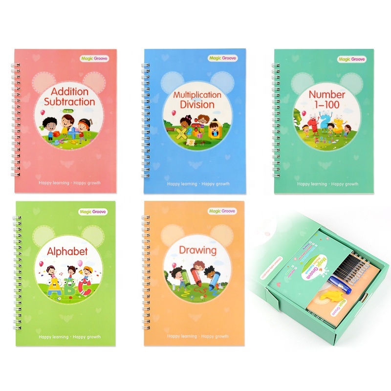 Magic Groove Practice Copybook – Children Early Education Writing Workbook
