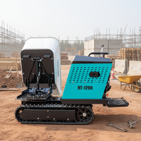 Mini-dumper hydraulique sur chenilles HT1200 HIGHTOP, petite benne de 1,2T, brouette motorisée haute durabilité
