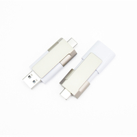 Memoria USB 2 en 1 de 64 GB OTG Tipo C 2.0, Mini Memoria Externa para Teléfono Inteligente