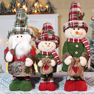 <b>Large</b> standing Santa Claus statue, extendable Christmas <b>plush</b> toy decoration, Christmas party ornament - Product Image 6