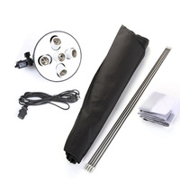 Studio Softbox Light Head 5 Soket E27 Lampu Bohlam Kepala Braket Penyangga Payung Adaptor untuk Kit Soft Box Studio Foto