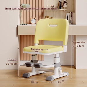 Chaise d'étude réglable à manivelle pour enfants et étudiants, idéale pour l'école à domicile - Product Image 1