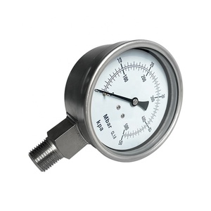 100มม. 4นิ้ว100ซีลไดอะแฟรม mBar 1/4 NPT mBar เกจวัดความดันต่ำ - Product Image 3