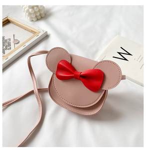 Fashion Design <span class=keywords><strong>borsa</strong></span> portatile a tracolla per ragazze in pelle sintetica con fiocco carino cartone animato rosa <span class=keywords><strong>Minnie</strong></span> <span class=keywords><strong>borsa</strong></span> a tracolla per bambini - Product Image 3