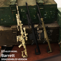 Modèle miniature en alliage de collection LT Factory Price 1:3, modèle de pistolet en métal gris, modèle de pistolet créatif Barrett vert armée, boîte cadeau