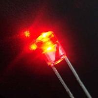 Puces TW à haut rendement Lentille claire à 140 degrés 620nm 625nm 140 degrés 3mm 5mm Diode LED concave rouge pour lumières