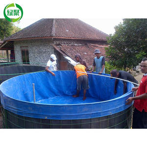 บ่อเลี้ยงปลาแบบไบโอฟลอคทรงกลมแบบกำหนดเอง LVJU ทำจากผ้าใบพีวีซีเคลือบ - Product Image 2