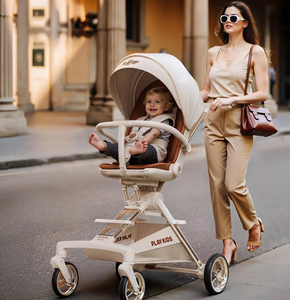 Poussette tout-terrain A8Max de Playkids (modèle tout-terrain)-Siège inclinable, grand panier de rangement, cadre en aluminium - Product Image 2