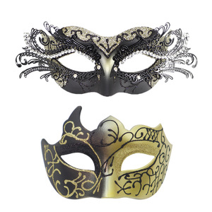 หน้ากากแฟนซีสำหรับคู่รักชาวจีน หน้ากากโลหะรูปผีเสื้อแบบโรมัน สำหรับงานปาร์ตี้ฮาโลวีน แบบครึ่งหน้า - Product Image 4