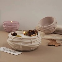 Moule en silicone DIY pour gypse irrégulier, pour décoration intérieure, porte-bougie et pot de fleurs créatif