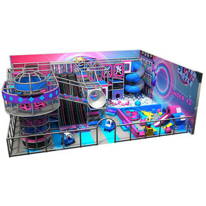 อุปกรณ์สนามเด็กเล่นในร่มแบบกำหนดเองของโปคิดโด ปราสาทสนุกสุดเหวี่ยง สไลเดอร์ในร่มแบบกำหนดเองพร้อมแทรมโพลีนสำหรับเด็ก - Product Image 2