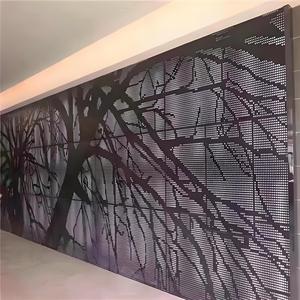 Customized Aluminum Wall Panel Japanese Pine <b>Tree</b> Design Anodized Finish 70in Above - Product Image 4