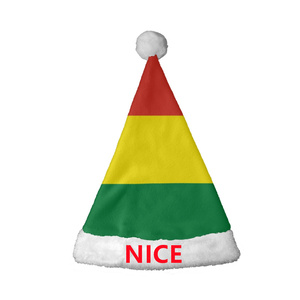 Chapeau de Noël personnalisé design Andorra, bonnet de Noël en flanelle avec bord en peluche, couvre-chef de fête pour réunions de famille et décoration de bar - Product Image 6