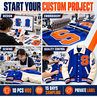 Veste de baseball bleue OEM pour homme avec patchs lettres et numéros en chenille sur le devant, manches en laine et cuir, étiquette personnalisée d'usine OEM