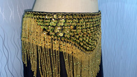 Moins cher Sequin perlé lourd broderie Sexy danse du ventre Costumes Performance 36B soutien-gorge haut pour les femmes