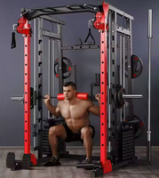Máquina Smith Multifuncional de Alta Resistencia, Todo en Uno, para Gimnasios Comerciales y Entrenamiento de Fuerza