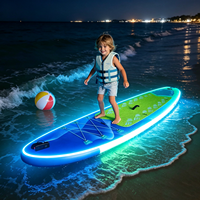 Planche de paddle gonflable lumineuse pour la nuit, avec bande lumineuse, pour adultes, pour les loisirs aquatiques