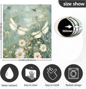 공장 직접 판매 잠자리 식기 세척기 자석 커버 전면 식기 세척기 커버 장식 스티커 23 인치 x 26 인치 - Product Image 4