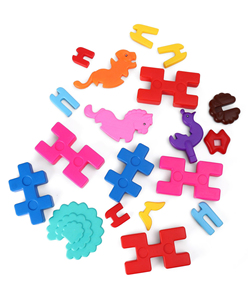 GIRNAR SUPER KIT Contains 4 animal puzzles, a shape sorter with 6 shapes and a set of blocks. Learn to construct animal puzzles - Product Image 3